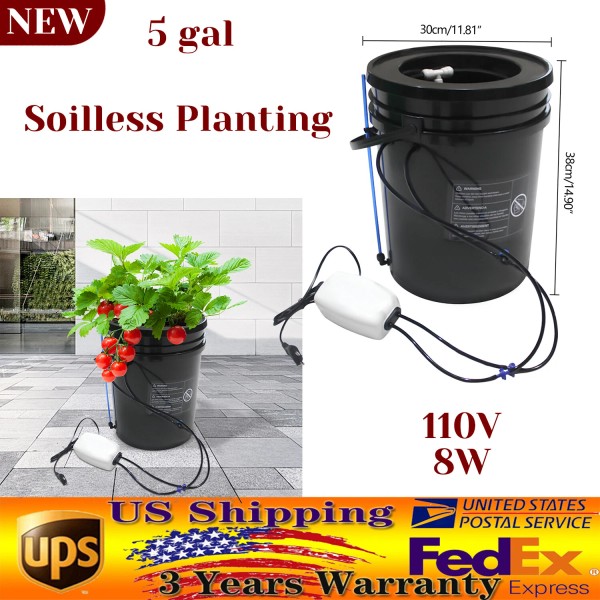 TBvechi Deep Water Culture DWC Hydroponic Grow System Kit,5 Gallon