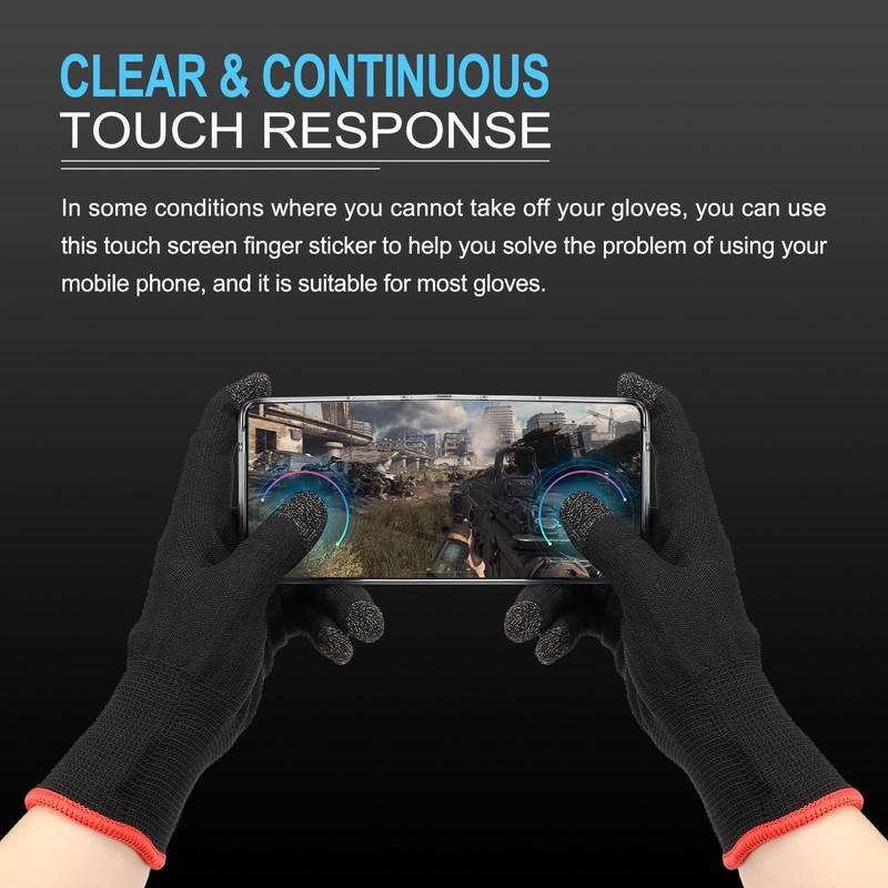 sourcing map Gloves Touch Screen Sticker Ultra High Sensitivity Flexible