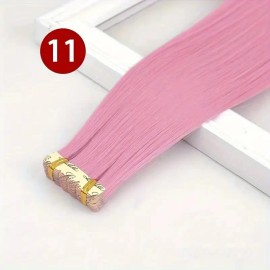 10pcs/Pack Invisible Tape in Wefts High Temperature Fiber for Seamless Style Easy Application Women's Synthetic Hair Extensionscolor: 11, Stretched Length: 24 Inch