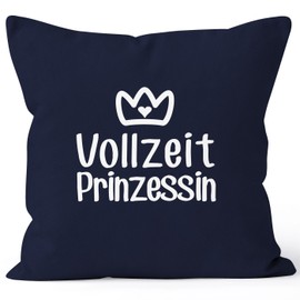 MoonWorks Cushion Cover Full Time Princess Cushion Cover Decorative Cushion 40 x 40 cm Cotton Navy 2 Sweaters