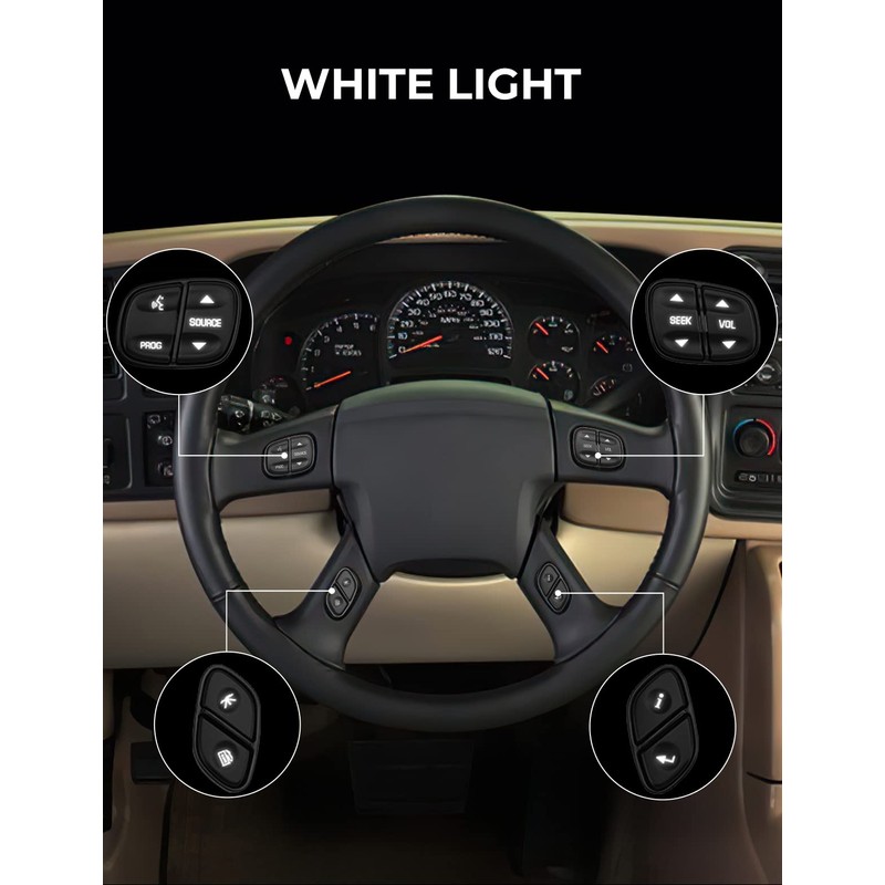 JOYTUTUS Steering Wheel Radio Control Switch Buttons fits Silverado Sierra