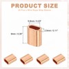 sourcing map 1/8"(2.5mm) Wire Rope Stop Sleeve, Copper Crimping Loops