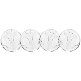 4 Pack Glass Fermentation Weights With Easy Grip Handles - Fits Perfectly in Wide Mouth Jars Keeping Vegetables Submerged Under The Brine