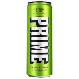 PRIME Energy Lemon Lime No Sugar, Energy Drink, 200mg Caff 4pk FREE SHIP!