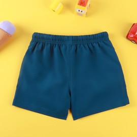 BRISIRA Traje de baño para niños pequeños, antirozaduras, pantalones cortos de natación para niños con forro de compresión tipo calzones, CopenBlue, 8