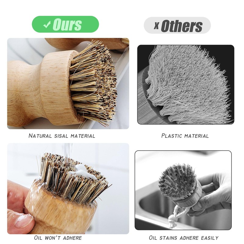 Pot Sink Washing Brush Cup Brush Scrubber Cleaning Brush for