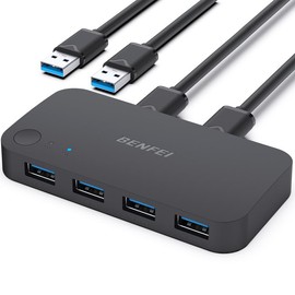 BENFEI 4 Ports USB 3.0 Switch between 2 Computers