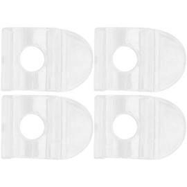 DOITOOL 4PCS Clamp Pull Cordless Roller Blinds Shades Transparent Handle Pull Blind Grips Curtain
