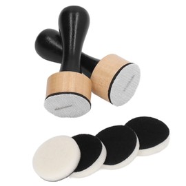 Ink Paints Mixing Blending Tool, Round Ink Mini Applicator Tools with 2 Handles and 4 Round Sponges for Drawing Distressing Blending