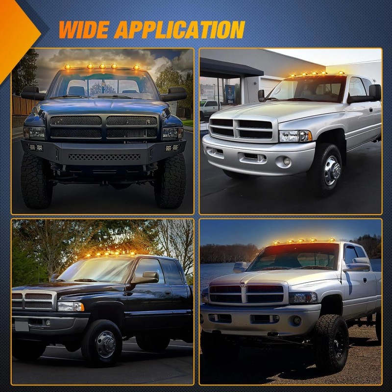 Nilight LED Cab Marker Lights Roof Running Light 5 PCS