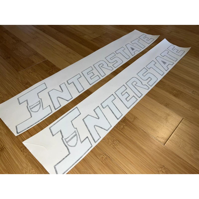 Aftermarket Interstate Trailer Decal Sticker Kit 24” (Set of 2)