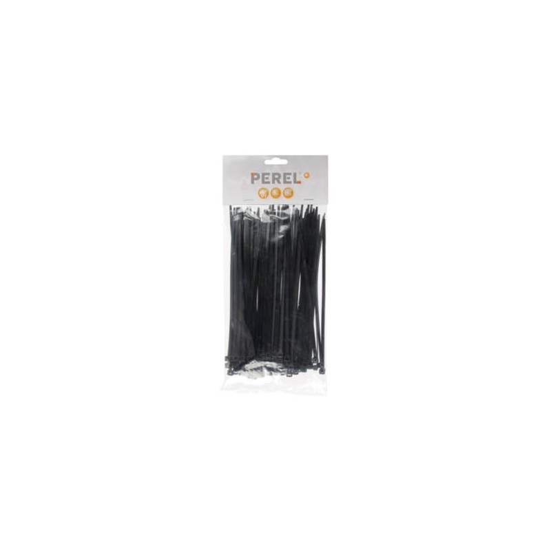 Perel Nylon Cable Ties Set 4.6 x 200 mm Black