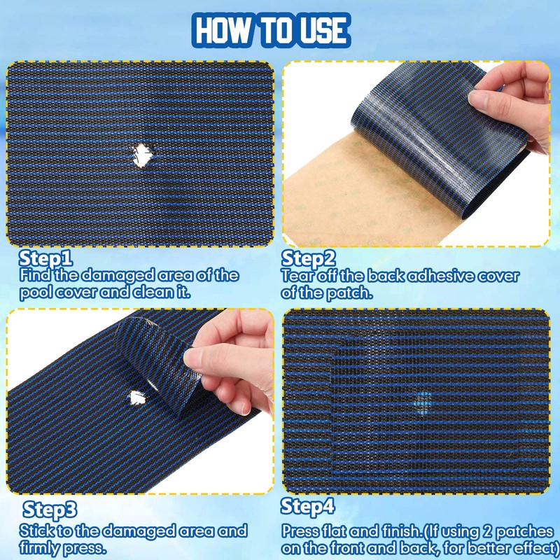 Xuniea 24 Pieces Pool Safety Cover Patch Repair 12 x