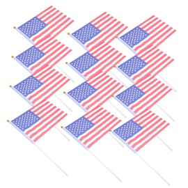 Sosoport Usa Flags 100pcs Handheld Flags Rainproof Fade-resistant Ideal for Events