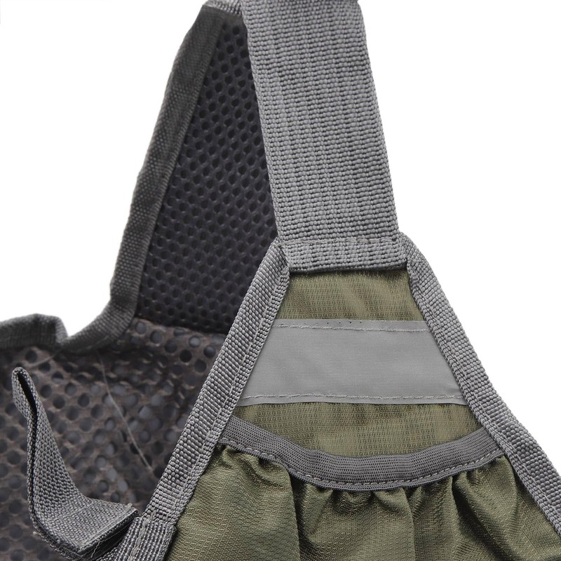 Fly Fishing Vest Reflective Strips Mesh Lining Fishing Vest Adjustable