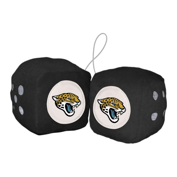 FANMATS 31982 Jacksonville Jaguars Team Color Fuzzy Dice Décor 3"
