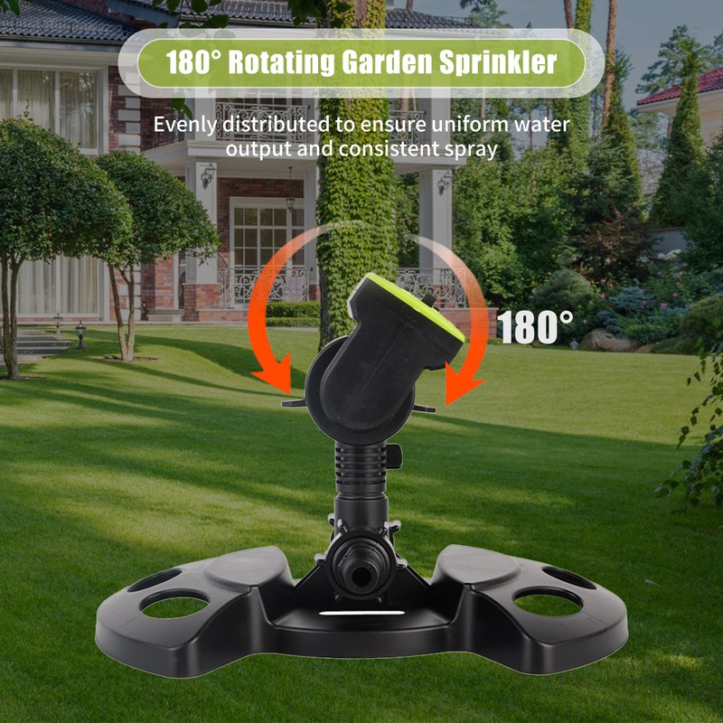 180° Rotating Garden Sprinkler Adjustable Large Coverage Lawn Sprinkler Irrigation