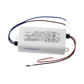 SBJ APV-12-24 24V 0.5A 12W LED Power Supply - Rugged & Reliable, IP42 Dust & Moisture Protection, UL/CSA Certified - Ideal for Demanding Environments