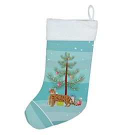 Caroline's Treasures CK4569CS Bengal #2 Cat Merry Christmas Christmas Stocking Fireplace Hanging Stockings Christmas Season Party Decor Family Holiday Decorations