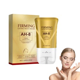 Neck Firming Roller Cream with Massage Roller - Firming & Lifting Cream for Saggy Skin, Moisturising Care for Neck & Décolleté, Anti-Ageing Cream with Hexapeptide, 120 g