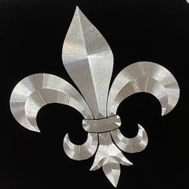 Diamond Etched Products Engraved Fleur De Lis Symbol Car Tag Diamond Etched Vanity License Plate Gift