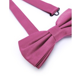 Ladeheid Elegant Men's Bow Tie - High Quality, Matt, Adjustable, Perfect for Wedding, Party, Office, Ideal for Men, Women, Teenagers - Great Gift Size 12 cm x 6 cm BMM, pink