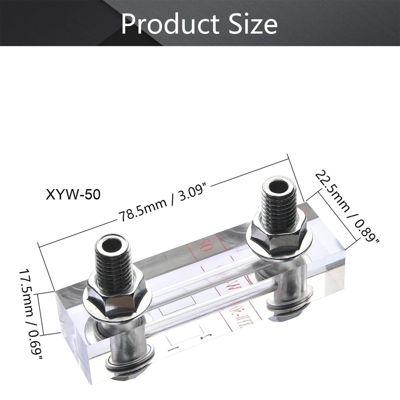 Othmro XYW-50 Flowmeter Acrylic plexiglass Level Gauge Oil Level Gauge