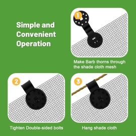 50PCS Heavy-Duty Awning Fabric Clips, Reusable Windproof Tarp and Garden Netting Clips, Locking Retaining Clips for Outdoor Use