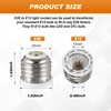 Glooglitter 10 Pcs UL-Listed E26 to E12 Socket Adapter Medium