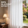 Joydeco 90 Inch 60% Blackout White Curtains 2 Panels, Elegant