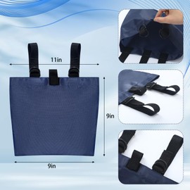 Threlaco 2 Pcs Catheter Bag Covers 11 x 9 x 9 Inch Urine Drainage Bag Holder Catheter Bag Holder with Adjustable Straps for Urine Bags, Nephrostomy Bags, Catheter Bags