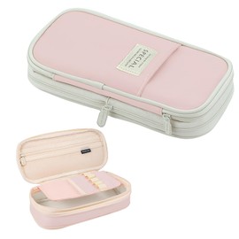 elook Pencil Case, Large Capacity Pencil Case, Portable Pencil Case for Boys, Girls and Adults Are All Suitable, pink, Fashion