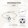 LWQQWL Soccer Bracelet for Women 925 Sterling Silver Sports Jewelry