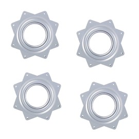 Pack of 4 Swivel Plate Ball Bearings, Swivel Bearing, 360 Degree Rotating Plate, Square Swivel Plate, for Display Shelves, Car Seats, TV Cabinet, Office Chair etc. (Silver)