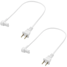 Vebner 2-Pack - Extra Short Power Cords Compatible with Sonos Era 100 and Era 300 Speakers (White - 19.5 Inches)