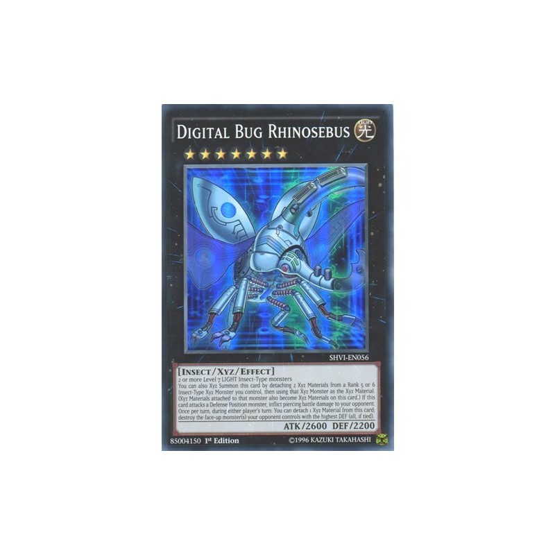 Deckboosters YuGiOh : SHVI-EN056 1st Ed Digital Bug Rhinosebus Super
