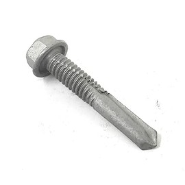 Hex Self Drill Screw 12-24 x 1-1/4" Exterior Coated #5 Point 100 Pieces