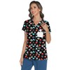 LOMON Pediatric Scrubs for Women V Neck Print Scrub Tops
