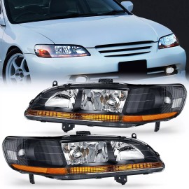Nilight Headlight Assembly Compatible with 1998 1999 2000 2001 2002 Honda Accord