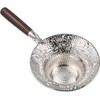 Stainless Steel Tea Strainer,Embossed Tea Strainer with Wood Handle,Loose Leaf
