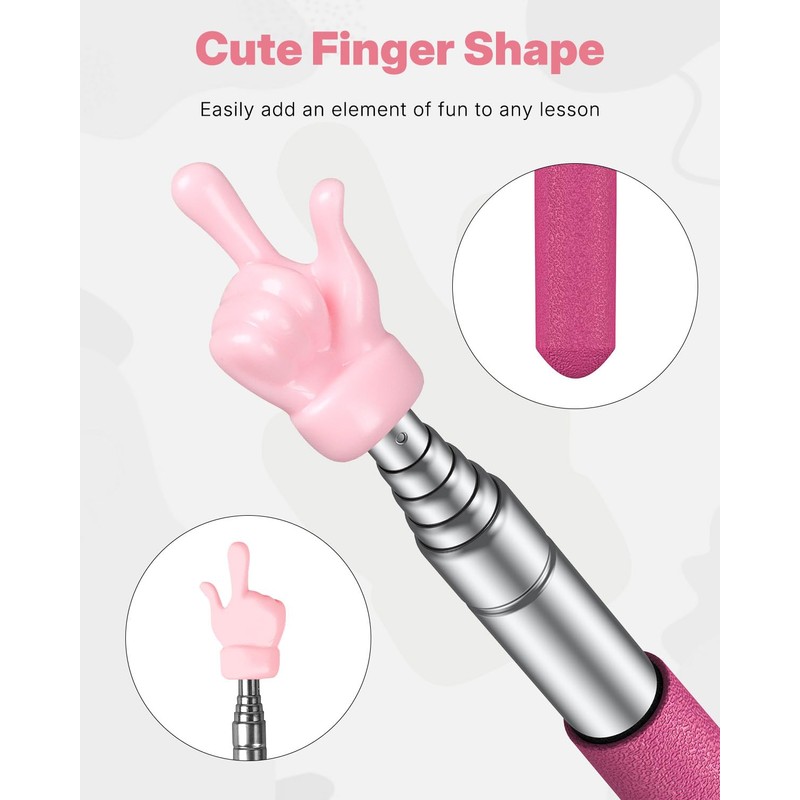 Pawfly 2 Pcs Telescopic Teachers Pointer Mini Retractable Finger Pointer