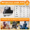 Tokept Motorcycle Cover, All-Season Waterproof Outdoor Sun Protection with Locking