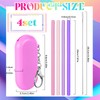 Meanplan Silicone Straws with Case Reusable Straws Silicone Foldable Portable