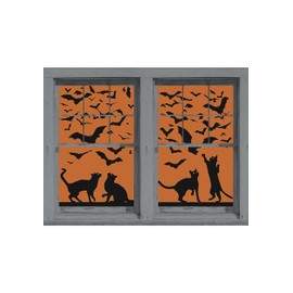 Wowindows Llc Wowindows Posters Cats 'N Bats Silhouettes Multicoloured One Size