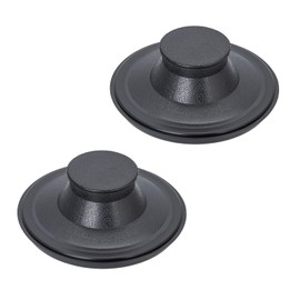 2 Pack Kitchen Sink Stopper, Garbage Disposal Dishwasher Plug Cap, Durable Plastic Drain Stopper, Snug Fit Without Water Leakage, Easy to Clean, Compatible with Standard Kitchen Drains, Black