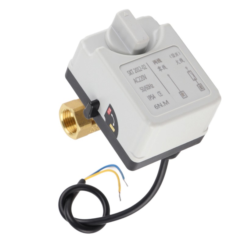 Motorized Ball Valve Electrical 2 Way Normally Open Manual Automatic