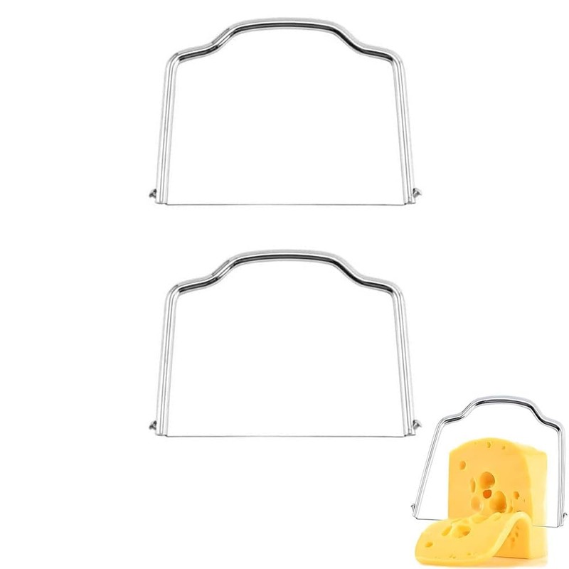 Multipurpose Handheld Cheese Wire, Stainless Steel Cutter Household Cheese Ham