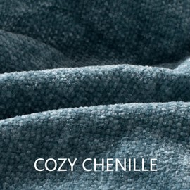 LONG CREATE Chenille Throw Blanket for Couch 50"X 60", Soft Cozy Throws with Fringe Tassel for Bed Sofa Chair, Lightweight Knitted Decorative Farmhouse Boho Blanketss for Gift, Dusty Blue