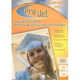 ProJet 255gsm Gloss / Matt Paper 20 Sheets Brand ProJet ProJet Photo Paper A4 single sided 20 sheets