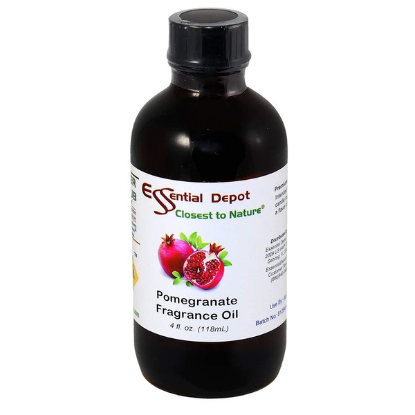 Pomegranate Fragrance Oil - 4 oz - Supplied in 4 oz. Amber Glass Bottle with Black Phenolic Cone Lined and Safety Sealed Cap